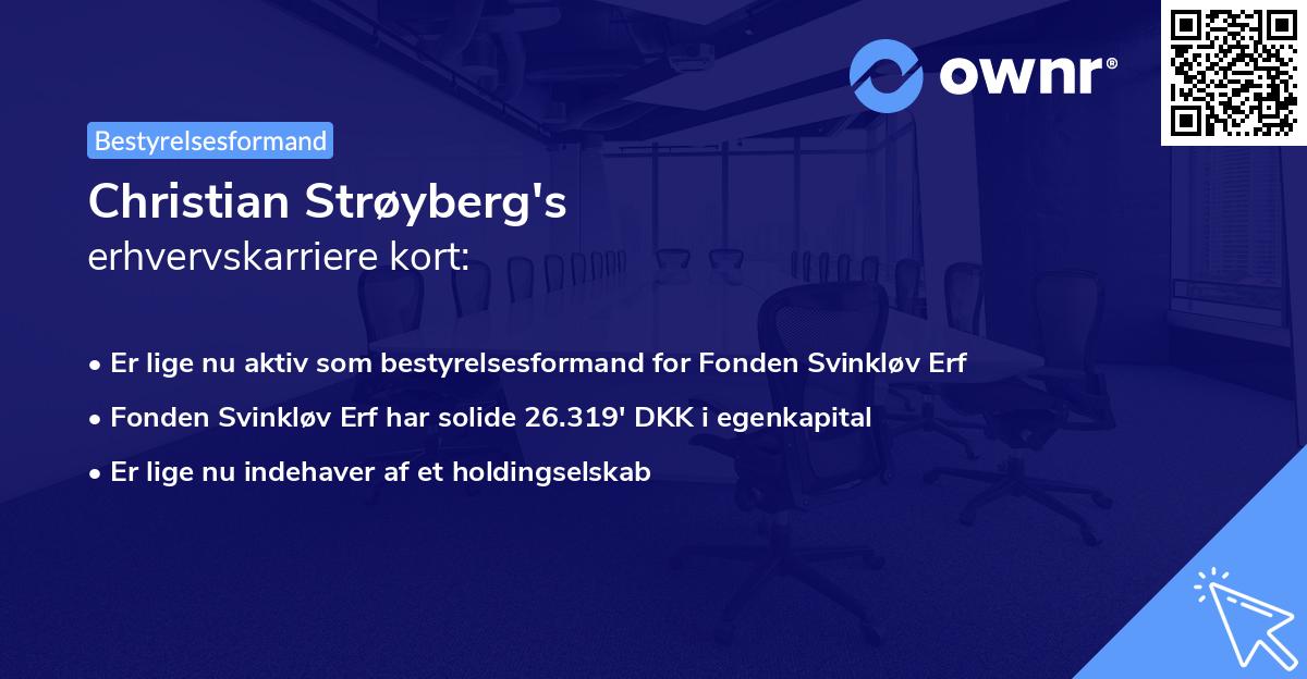 Christian Strøyberg's erhvervskarriere kort