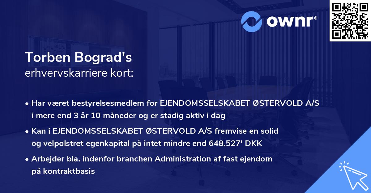 Torben Bograd's erhvervskarriere kort