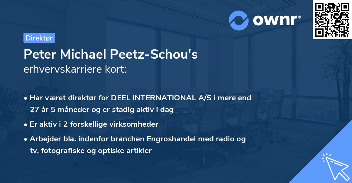 Peter Michael Peetz-Schou's erhvervskarriere kort