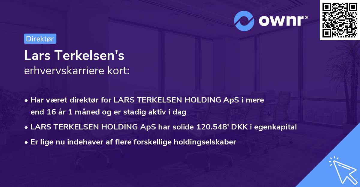 Lars Terkelsen's erhvervskarriere kort