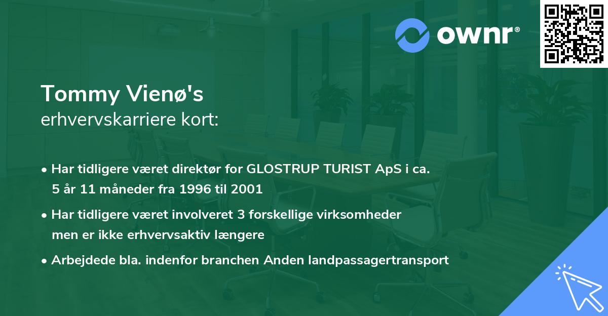 Tommy Vienø's erhvervskarriere kort