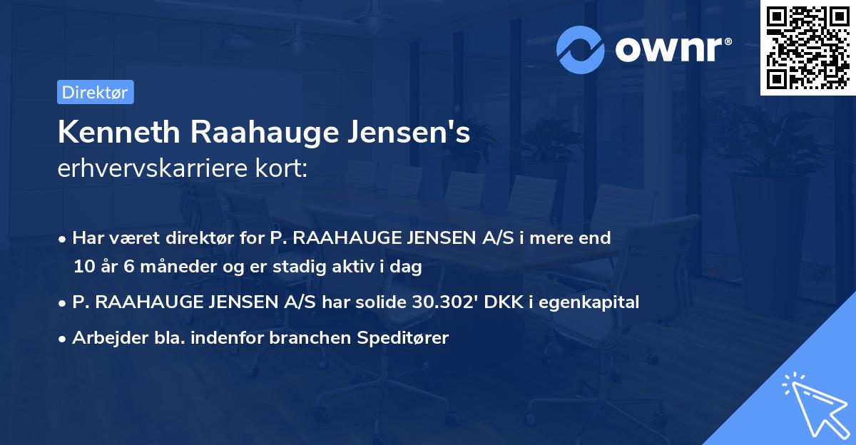 Kenneth Raahauge Jensen's erhvervskarriere kort