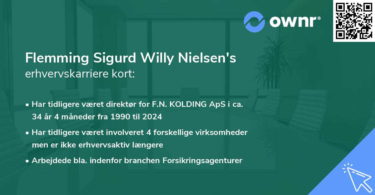 Flemming Sigurd Willy Nielsen's erhvervskarriere kort