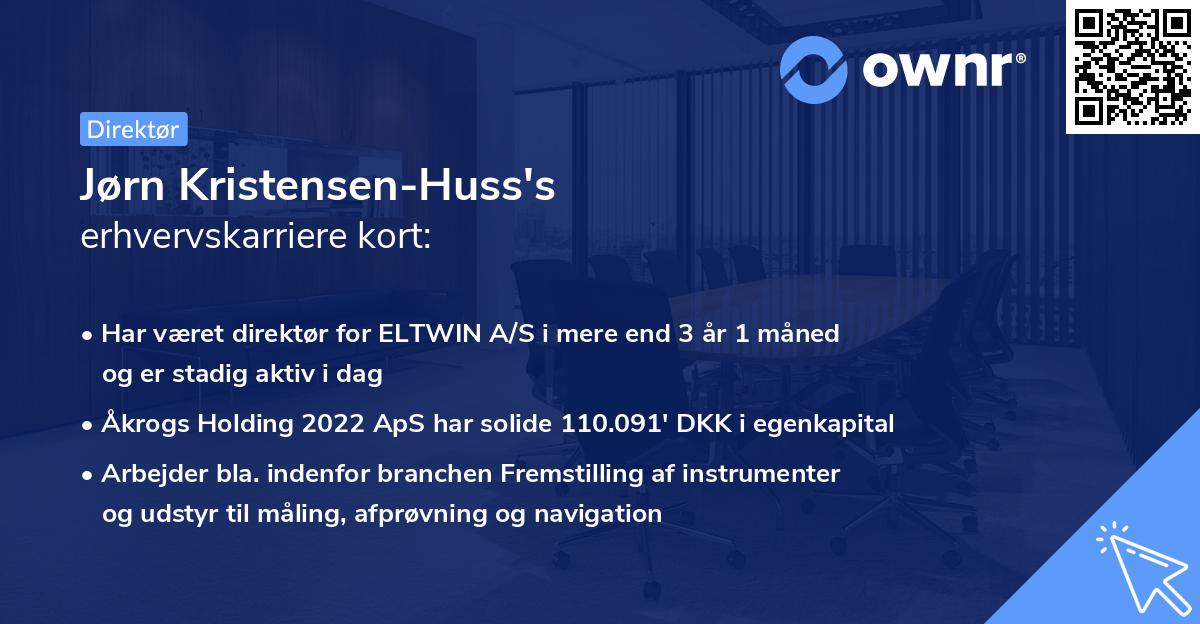 Jørn Kristensen-Huss's erhvervskarriere kort