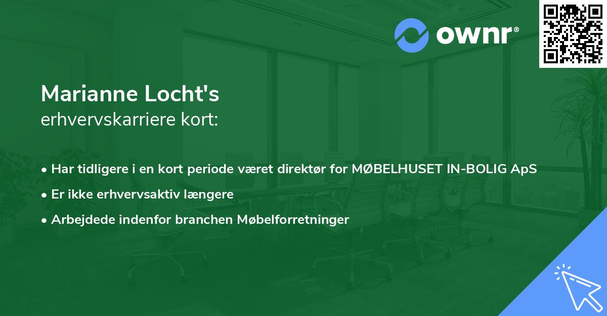 Marianne Locht's erhvervskarriere kort