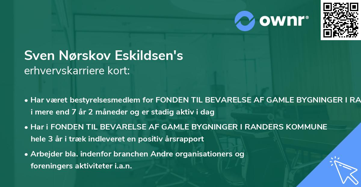 Sven Nørskov Eskildsen's erhvervskarriere kort