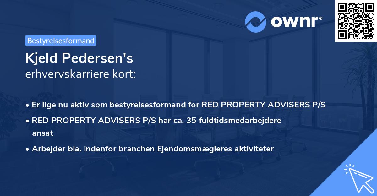 Kjeld Pedersen's erhvervskarriere kort