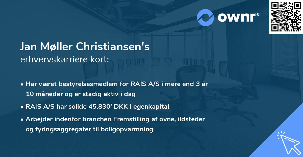 Jan Møller Christiansen's erhvervskarriere kort