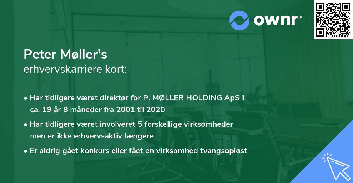 Peter Møller's erhvervskarriere kort