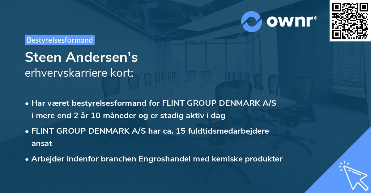 Steen Andersen's erhvervskarriere kort