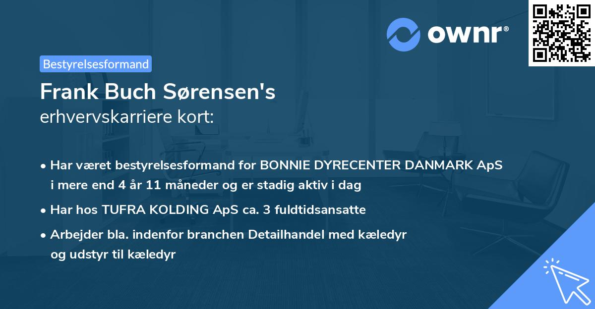 Frank Buch Sørensen's erhvervskarriere kort