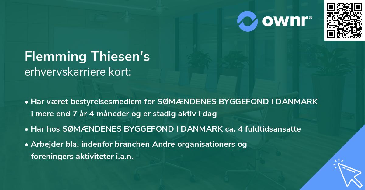 Flemming Thiesen's erhvervskarriere kort