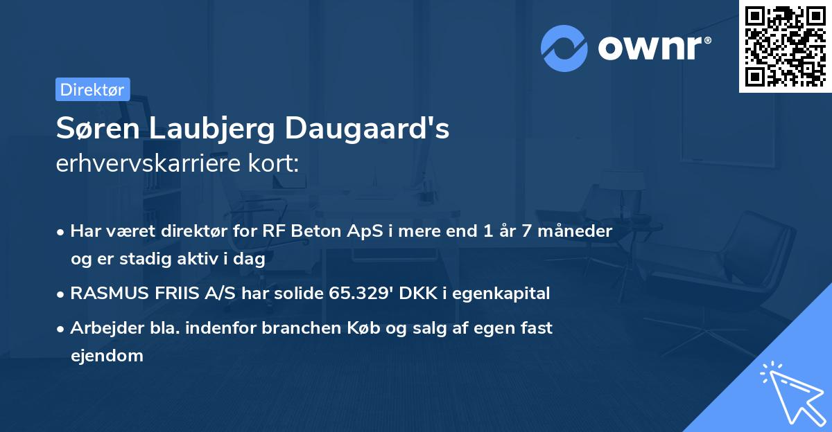 Søren Laubjerg Daugaard's erhvervskarriere kort