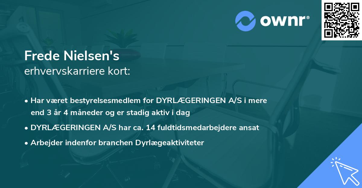 Frede Nielsen's erhvervskarriere kort