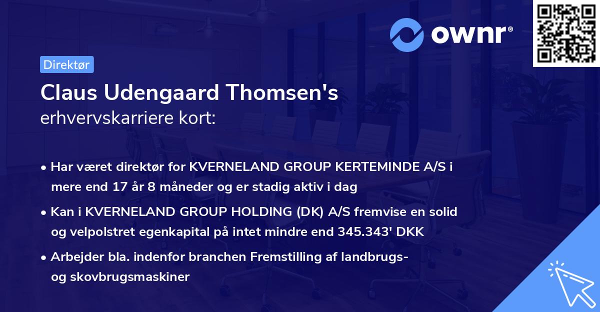 Claus Udengaard Thomsen's erhvervskarriere kort