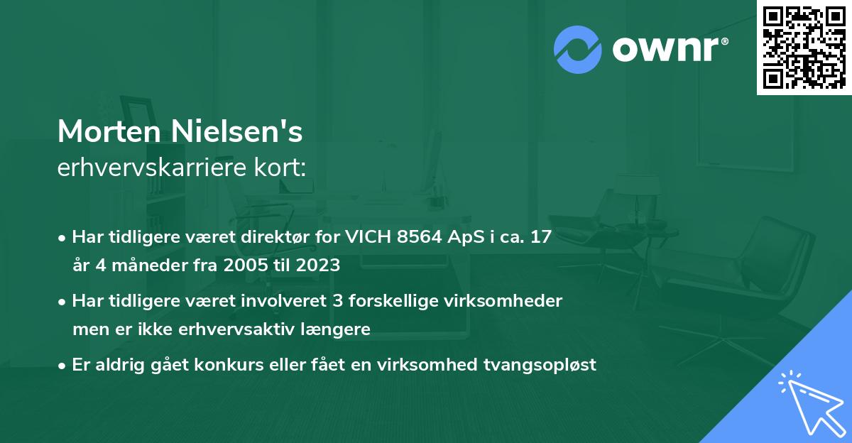 Morten Nielsen's erhvervskarriere kort