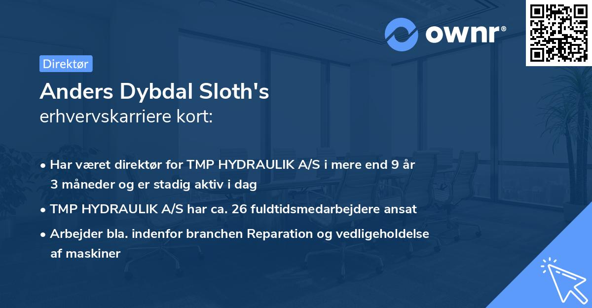 Anders Dybdal Sloth's erhvervskarriere kort