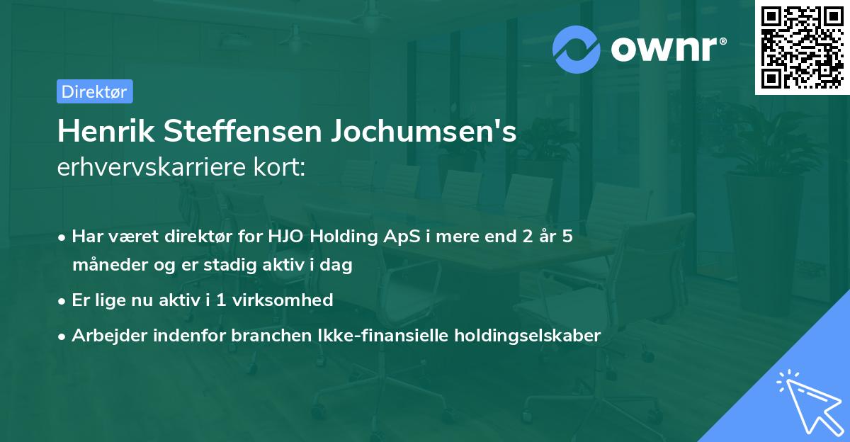 Henrik Steffensen Jochumsen's erhvervskarriere kort