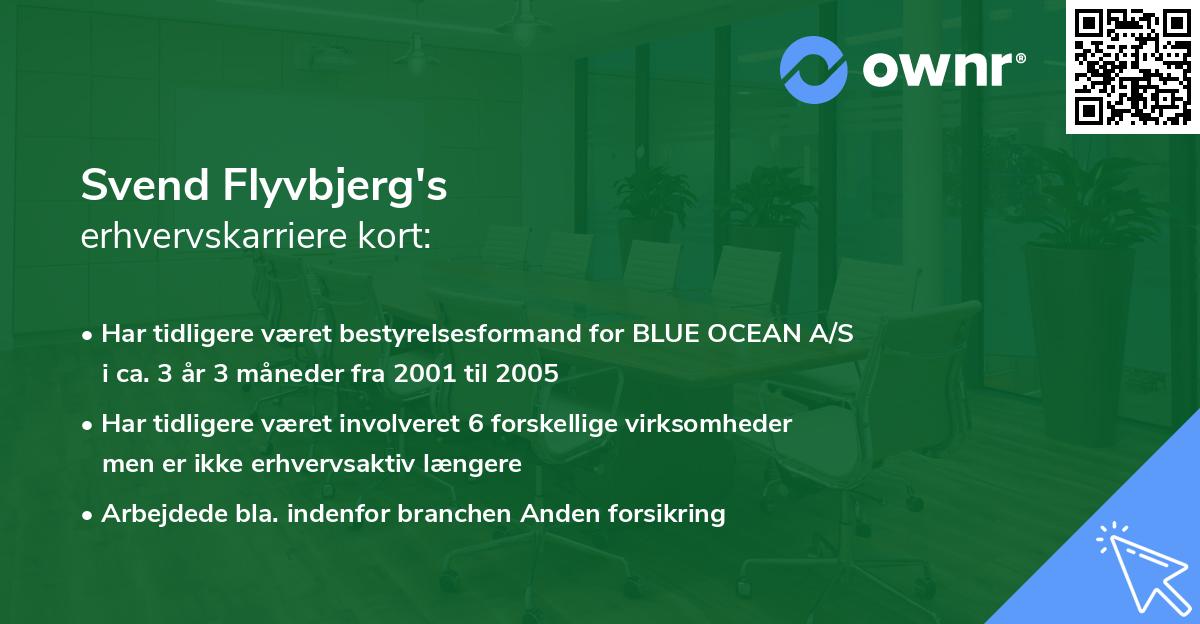 Svend Flyvbjerg's erhvervskarriere kort