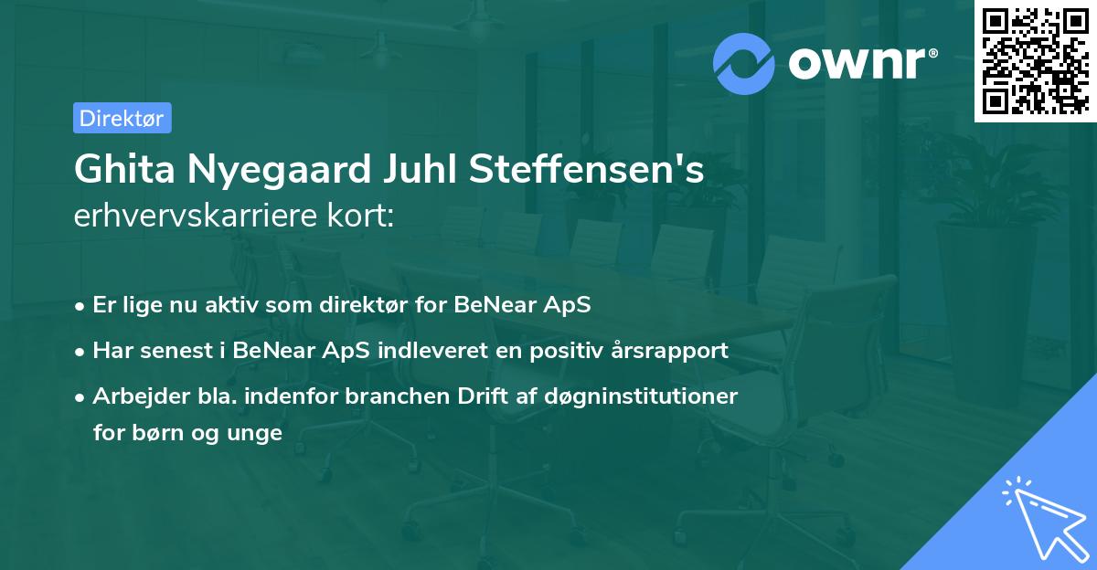 Ghita Nyegaard Juhl Steffensen's erhvervskarriere kort