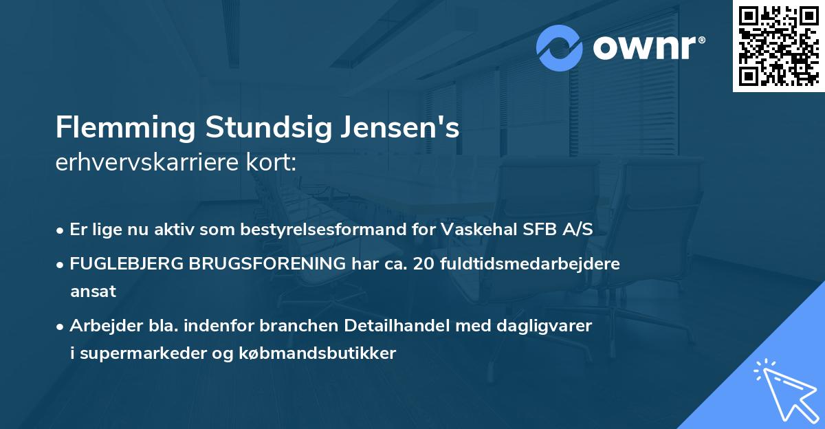 Flemming Stundsig Jensen's erhvervskarriere kort