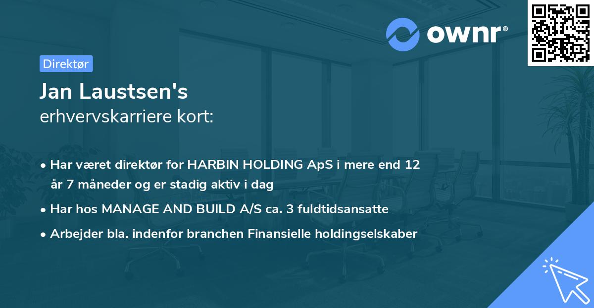 Jan Laustsen's erhvervskarriere kort