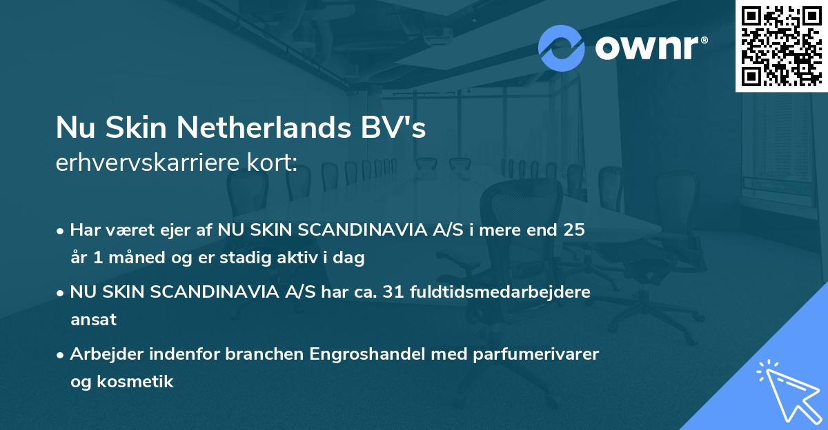 Nu Skin Netherlands BV's erhvervskarriere kort