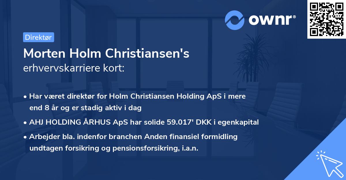 Morten Holm Christiansen's erhvervskarriere kort