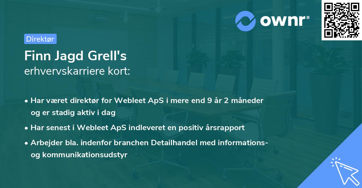 Finn Jagd Grell's erhvervskarriere kort