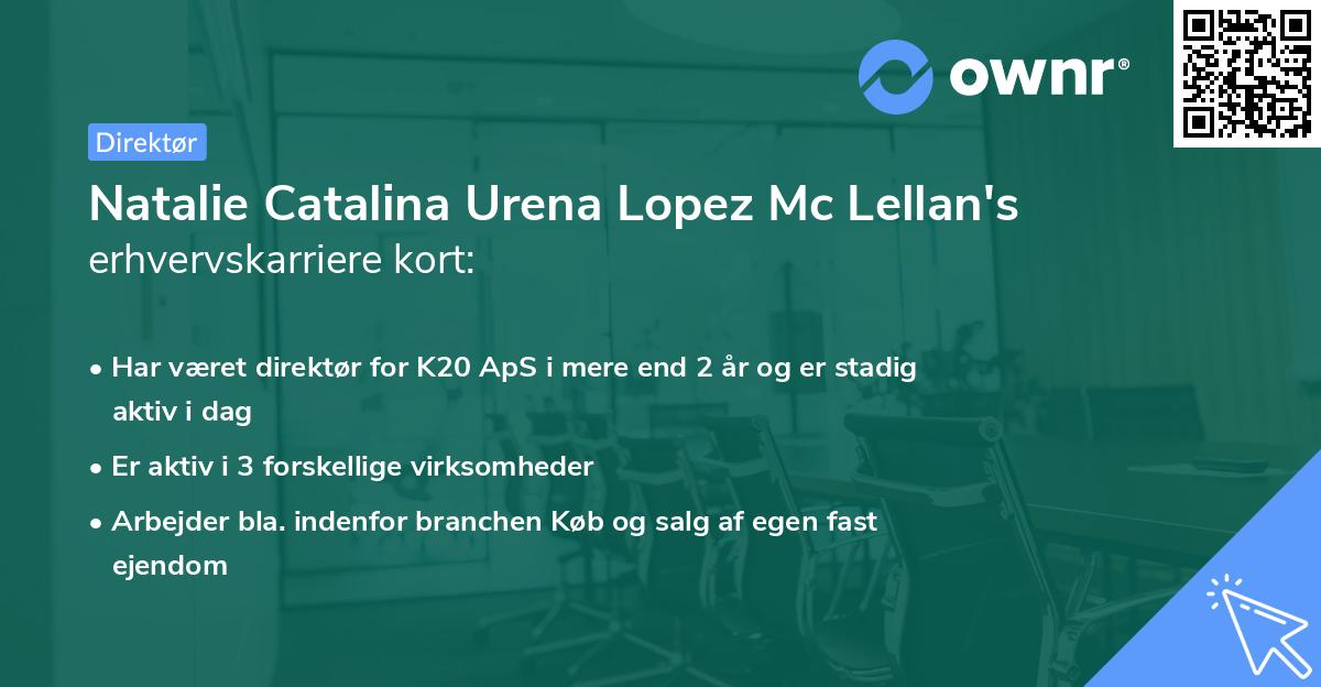 Natalie Catalina Urena Lopez Mc Lellan's erhvervskarriere kort
