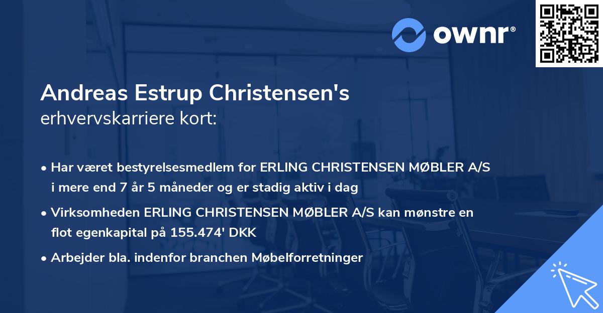 Andreas Estrup Christensen's erhvervskarriere kort