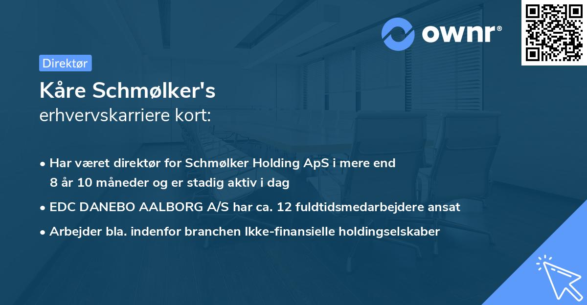 Kåre Schmølker's erhvervskarriere kort