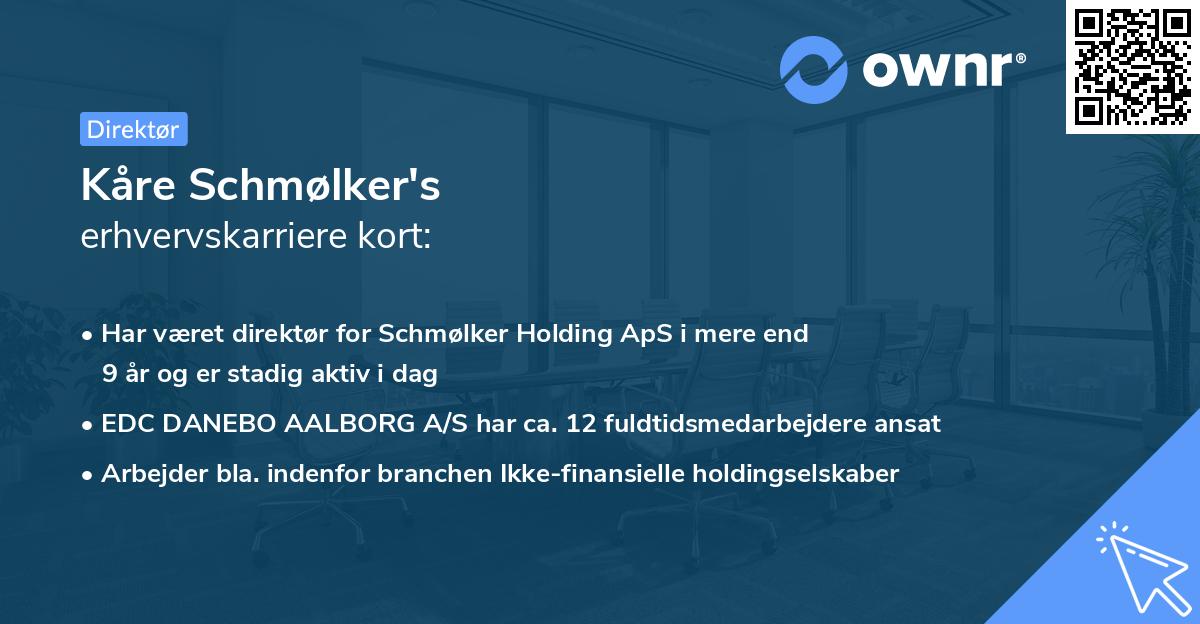 Kåre Schmølker's erhvervskarriere kort