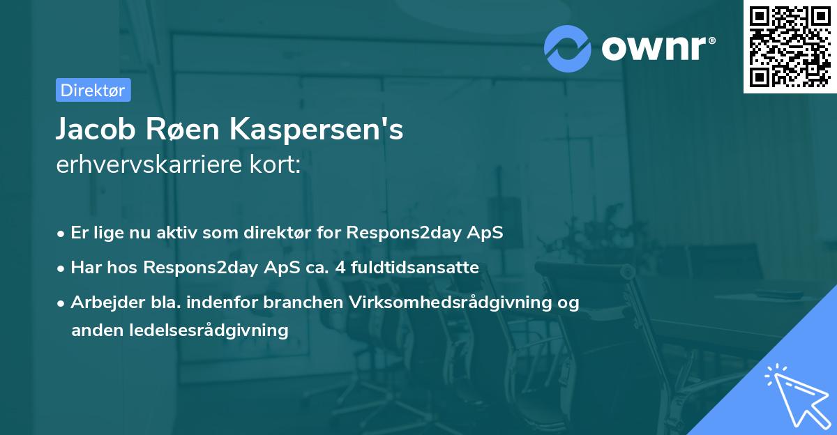 Jacob Røen Kaspersen's erhvervskarriere kort