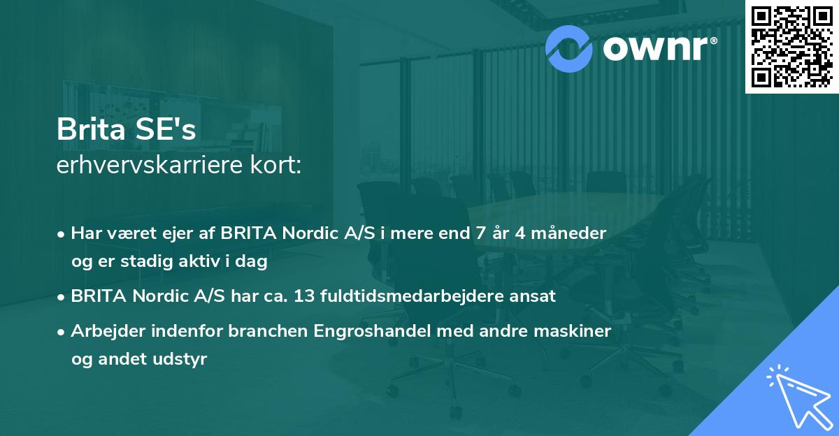 Brita SE's erhvervskarriere kort