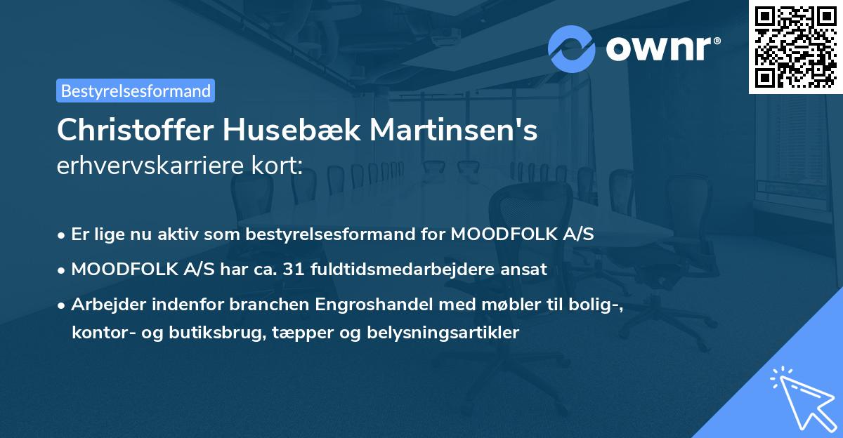 Christoffer Husebæk Martinsen's erhvervskarriere kort