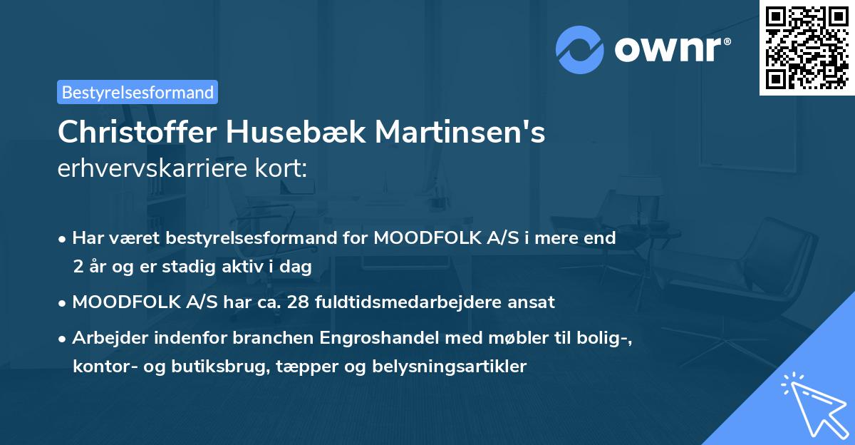 Christoffer Husebæk Martinsen's erhvervskarriere kort