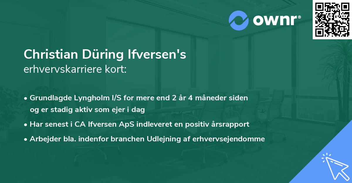 Christian Düring Ifversen's erhvervskarriere kort