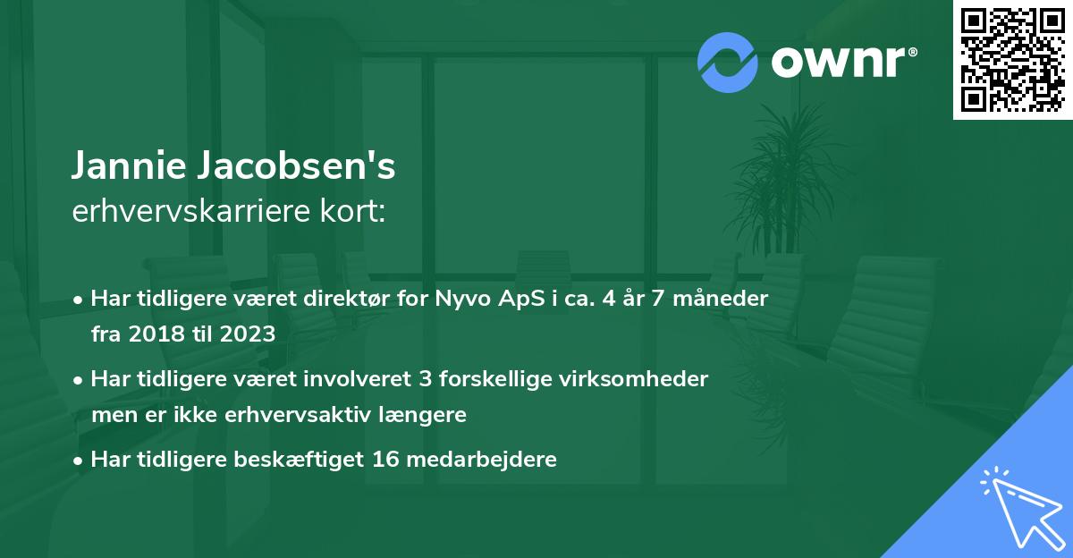 Jannie Jacobsen's erhvervskarriere kort