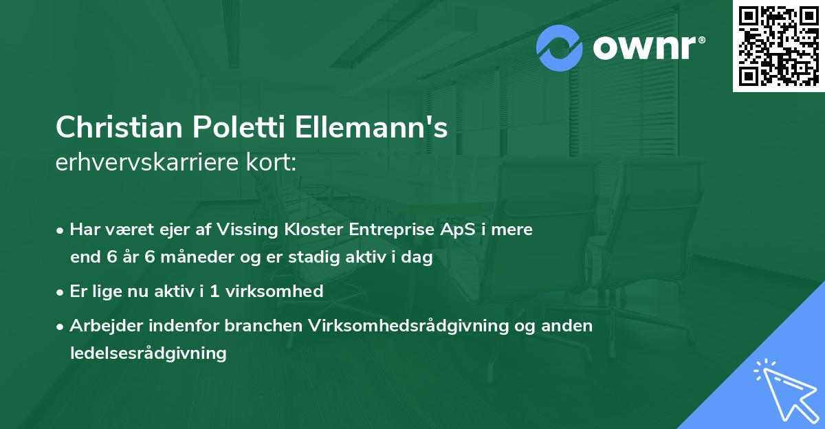 Christian Poletti Ellemann's erhvervskarriere kort