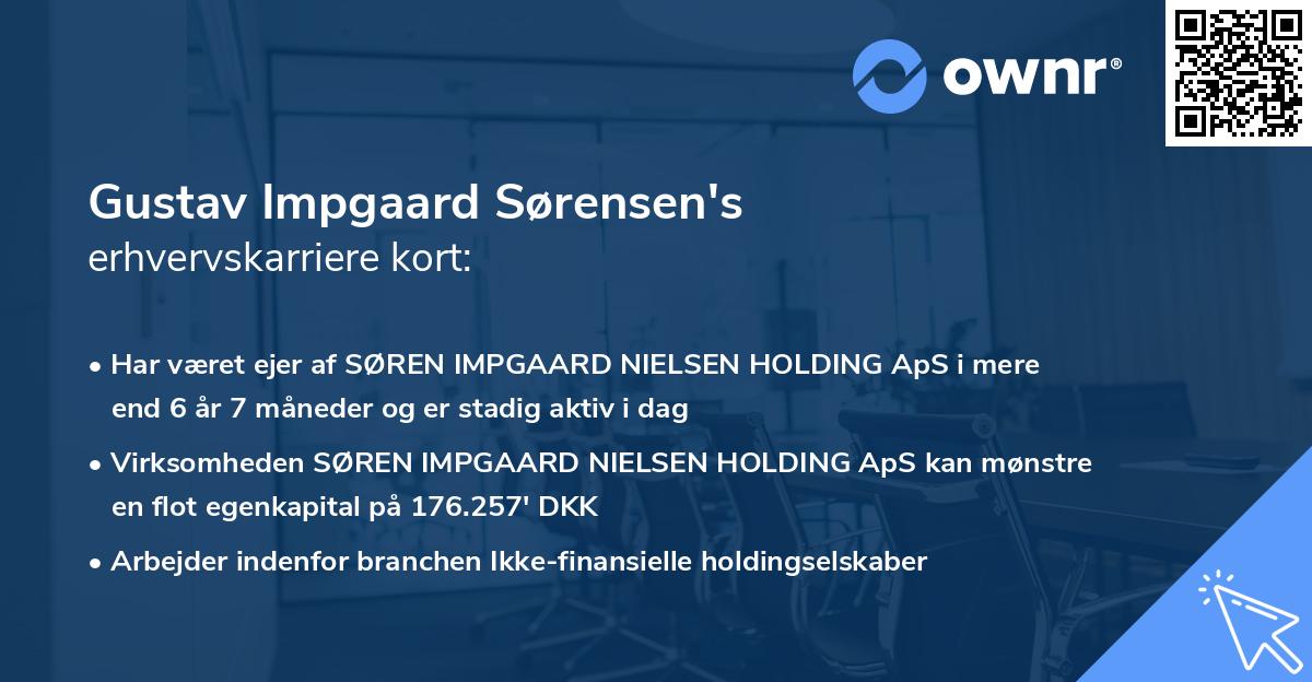 Gustav Impgaard Sørensen's erhvervskarriere kort