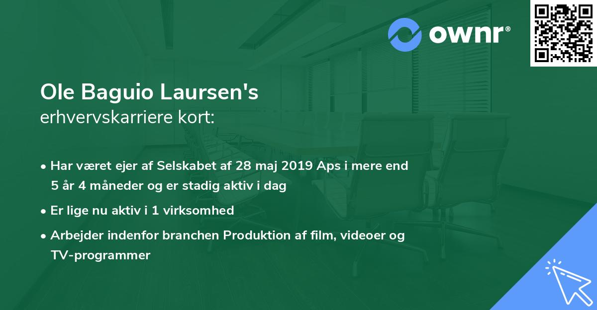 Ole Baguio Laursen's erhvervskarriere kort