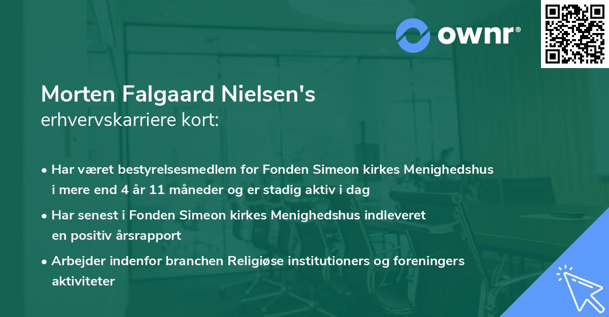 Morten Falgaard Nielsen's erhvervskarriere kort