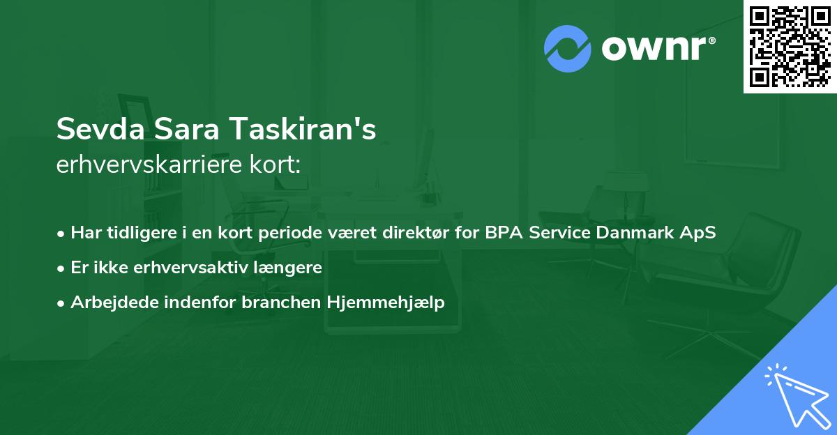 Sevda Sara Taskiran's erhvervskarriere kort