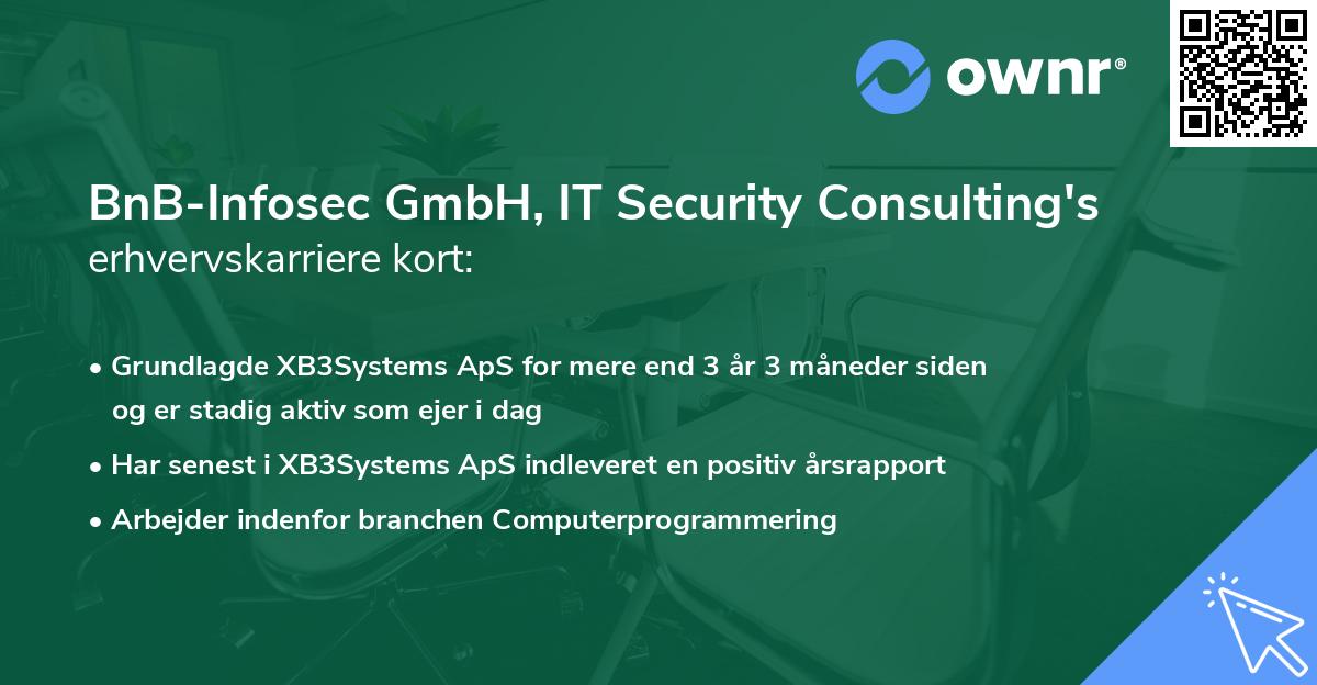 BnB-Infosec GmbH, IT Security Consulting's erhvervskarriere kort