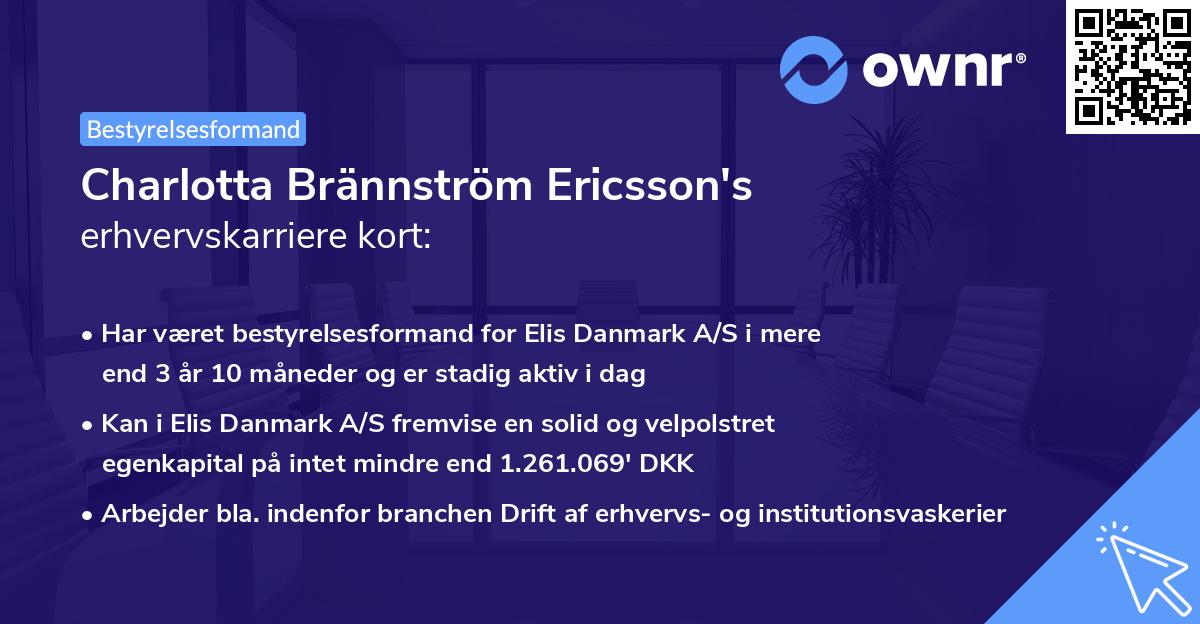 Charlotta Brännström Ericsson's erhvervskarriere kort
