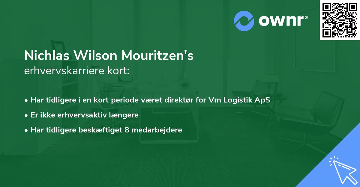 Nichlas Wilson Mouritzen's erhvervskarriere kort
