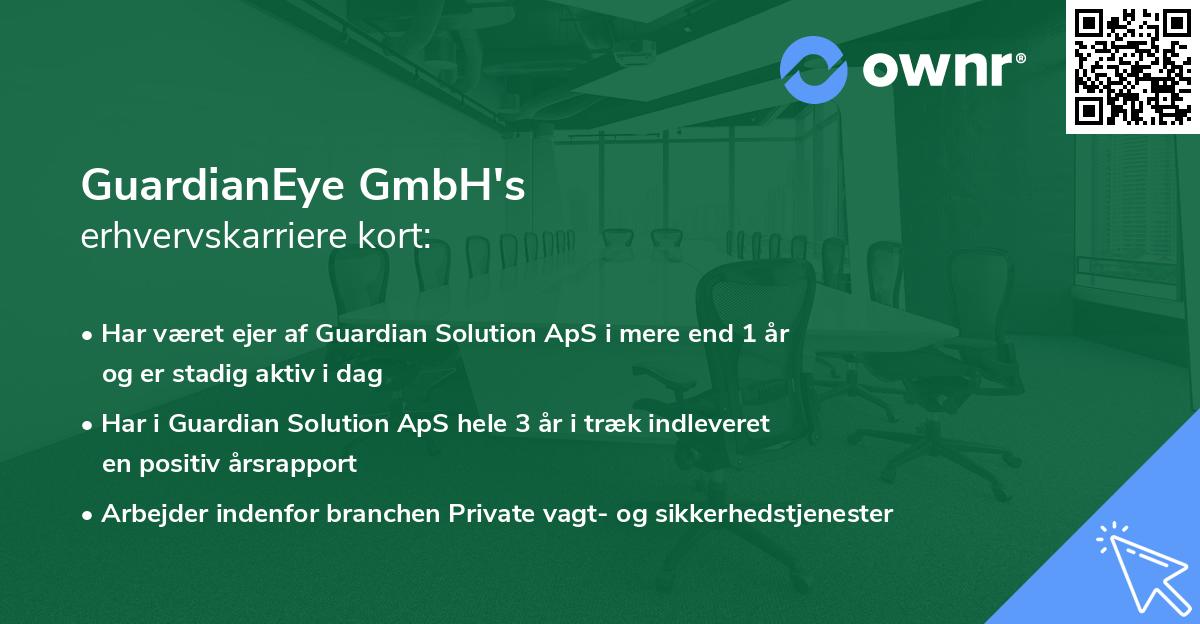 GuardianEye GmbH's erhvervskarriere kort