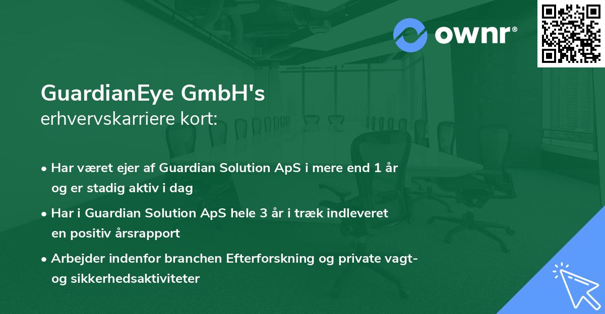 GuardianEye GmbH's erhvervskarriere kort