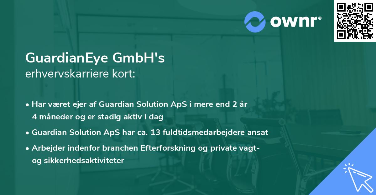 GuardianEye GmbH's erhvervskarriere kort